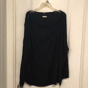 Black adjustable neck sweater